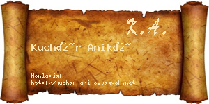 Kuchár Anikó névjegykártya