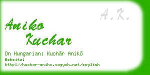 aniko kuchar business card