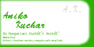 aniko kuchar business card